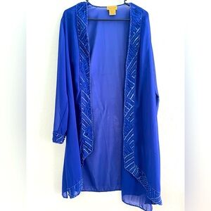 Midnight Velvet Beaded Sheer Kimono